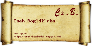 Cseh Boglárka névjegykártya